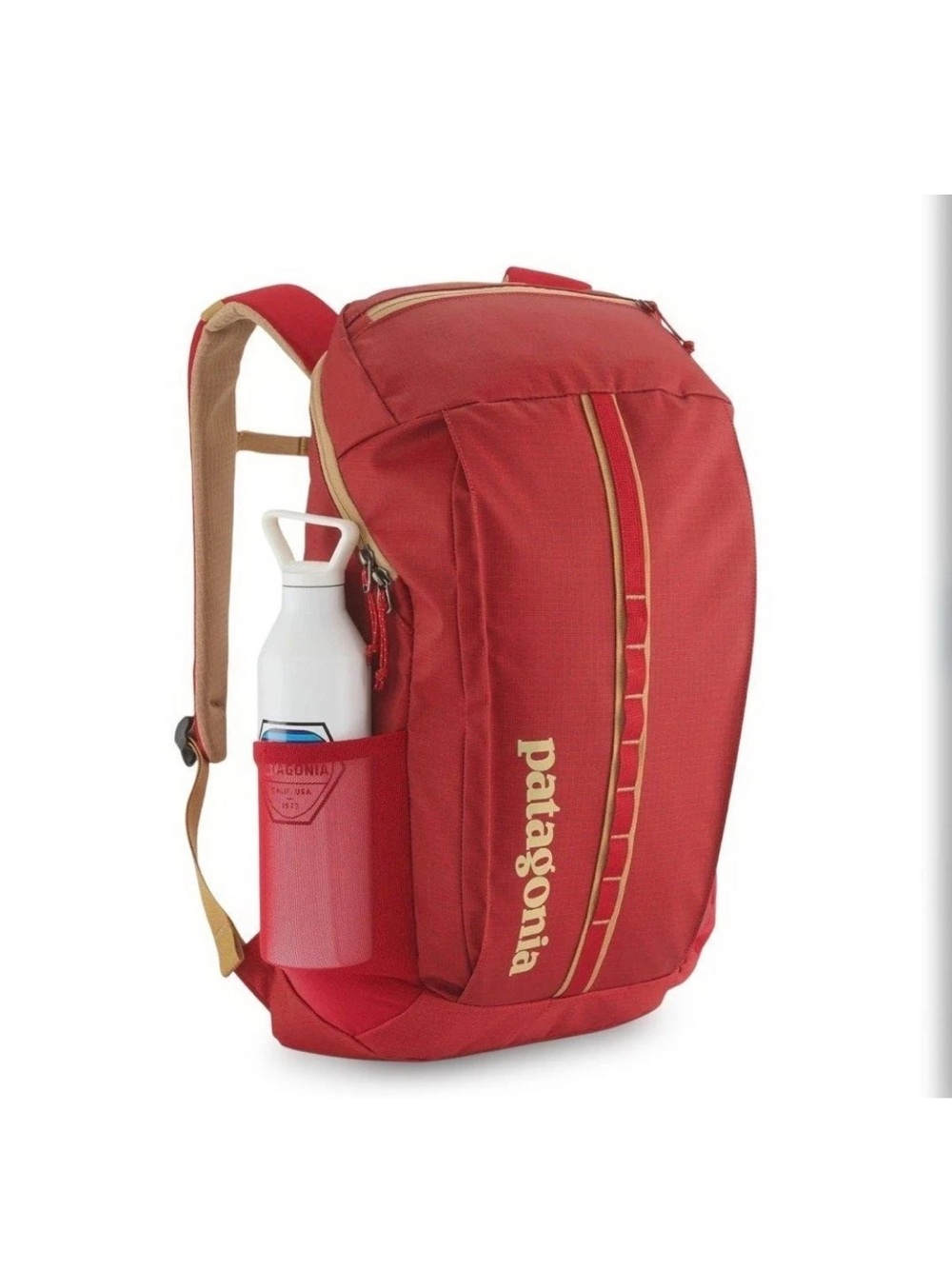 Patagonia Black Hole Touring Red Backpack 25L Tan Accents Unisex